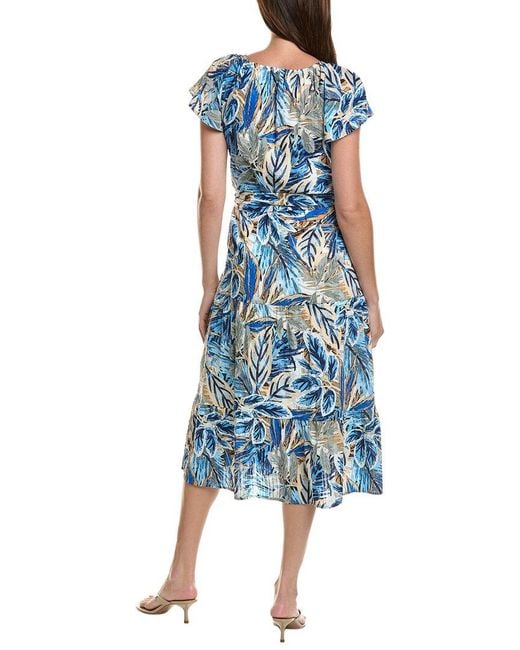 Tommy Bahama Blue Frond Grove Midi Dress