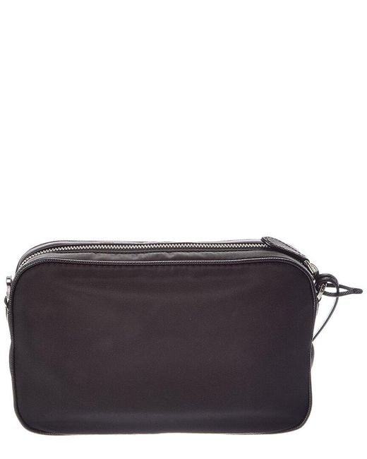 Prada Black Triangle Logo Mini Nylon Camera Bag
