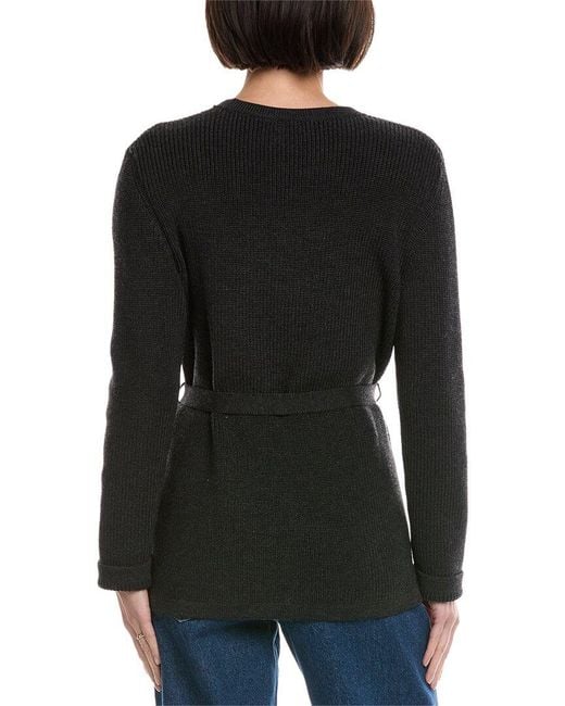 Akris Black Wool-Blend Cardigan