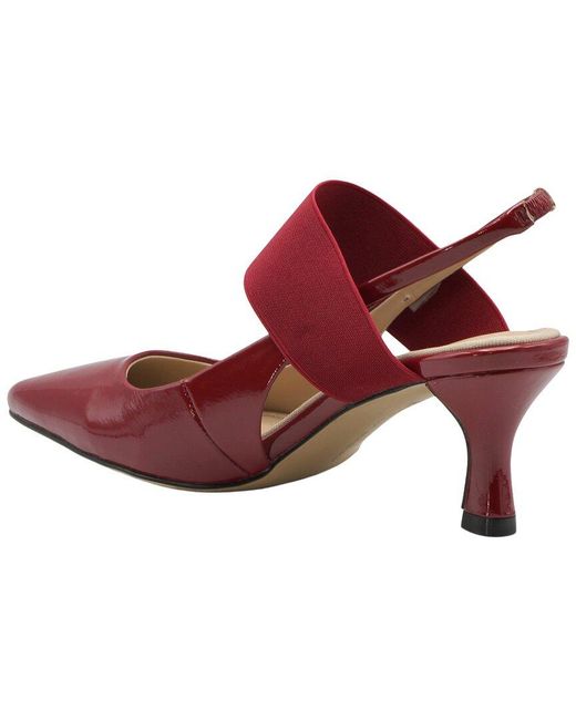 Adrienne Vittadini Red Chester Leather Pump