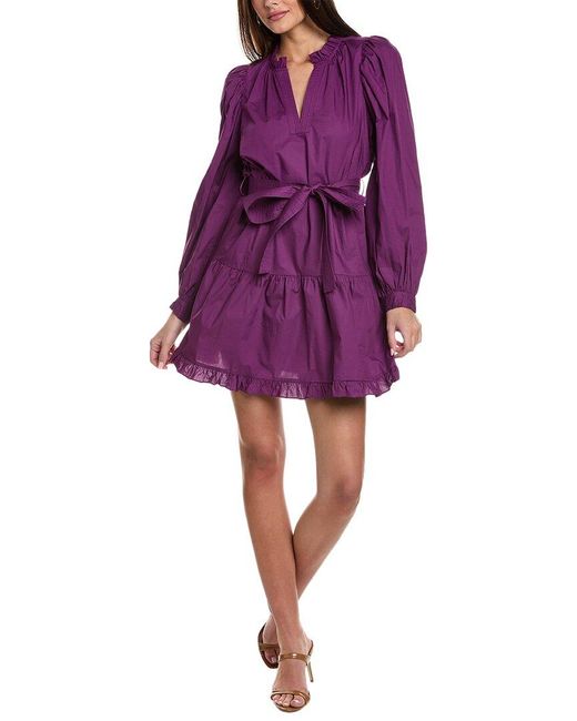 Marie Oliver Purple Nella Mini Dress