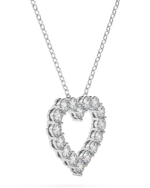Diamond Select Cuts Metallic 14K 2.00 Ct. Tw. Diamond Pendant Necklace