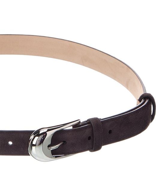 Khaite Brown Dome Suede Belt