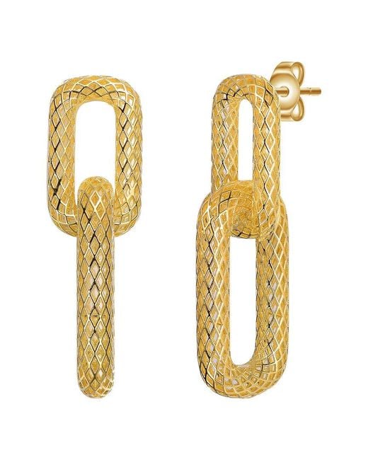 Genevive Jewelry Metallic Rachel Glauber 14K Plated Drop Earrings