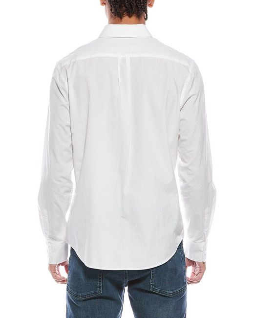 Vince White Poplin Classic Shirt for men