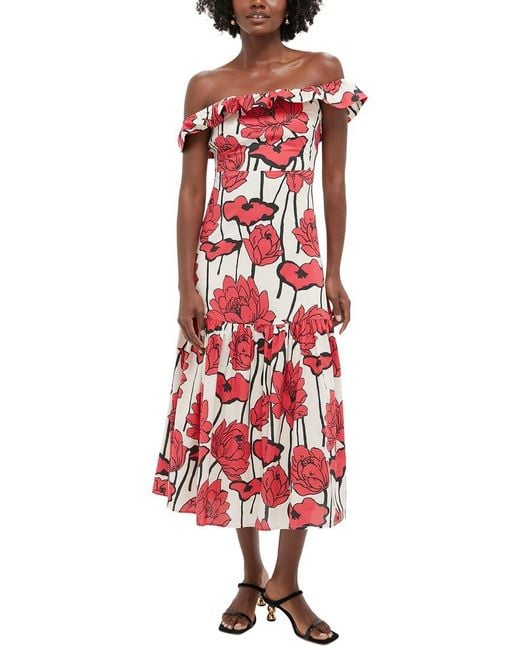 Hyacinth House Red Giselle Midi Dress