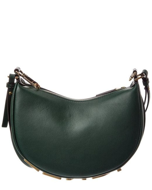 Fendi Green Graphy Mini Leather Hobo Bag