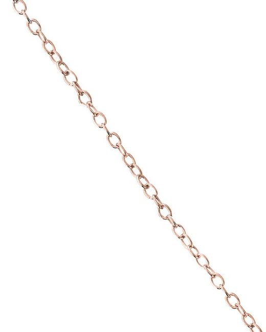Genevive Jewelry White 18k Rose Gold Vermeil Pendant Necklace