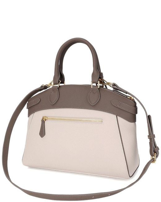 Tiffany & Fred Paris Pink Grained Leather Top-Handle Satchel
