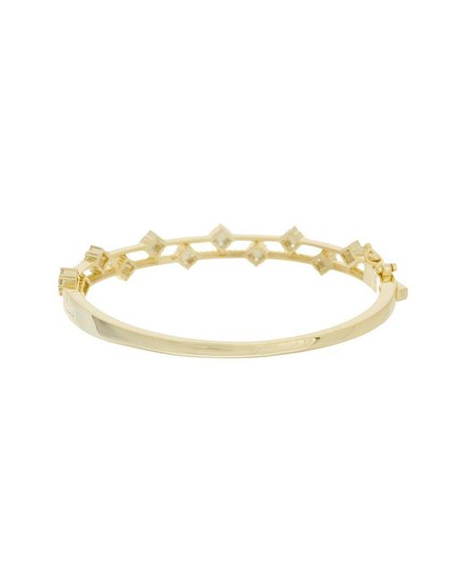 Juvell White 18K Plated Cz Bangle Bracelet
