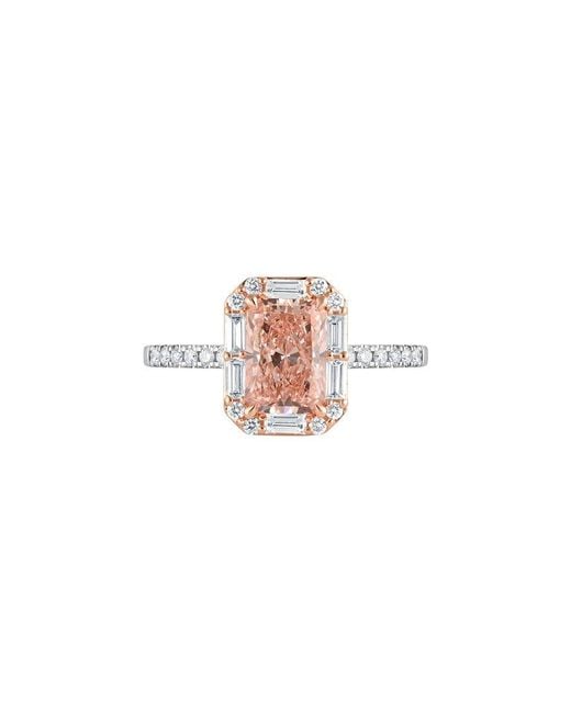 Lab Grown Diamonds White 14K 2.00 Ct. Tw. Lab-Grown Diamond Halo Engagement Ring