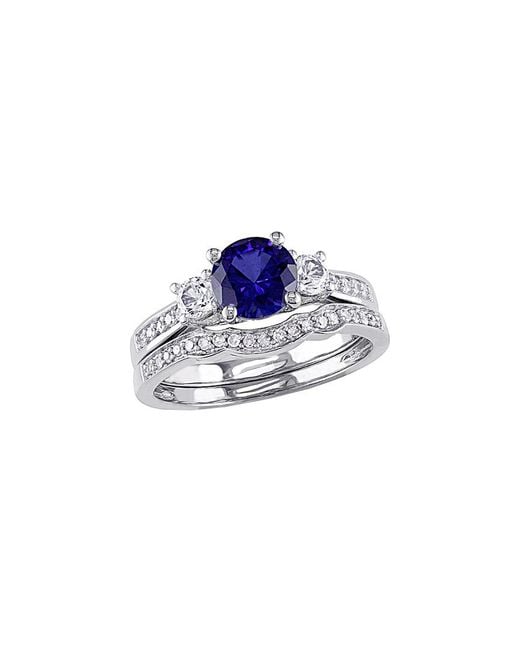Rina Limor Blue 10K 1.43 Ct. Tw. Diamond & Gemstone Ring