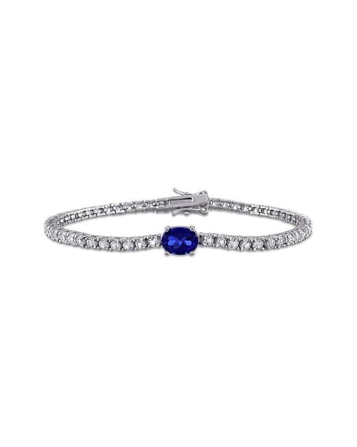 Rina Limor White 6.75 Ct. Tw. Lab-Grown Sapphire Bracelet