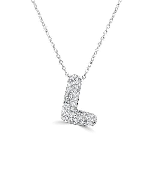 Sabrina Designs White 14K 0.41 Ct. Tw. Diamond Initial Necklace