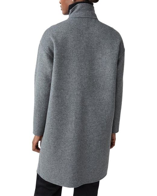 J.McLaughlin Black Lyons Wool-Blend Coat