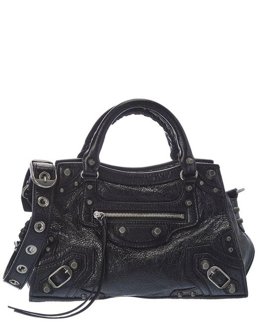 Balenciaga Neo Cagole Xs Leather Shoulder Bag in Black Lyst