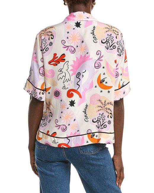 Maje Red Silk Shirt