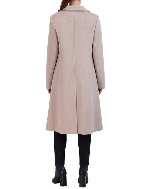 Cole Haan Natural Stand Collar Wool-Blend Pant Coat