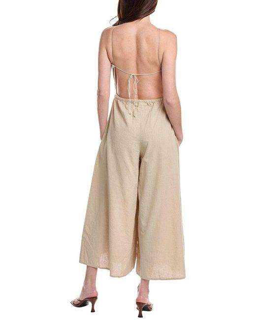 Beachlife Natural Open Back Jumpsuit