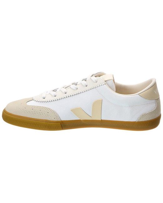 Veja White Canvas & Suede Sneaker for men