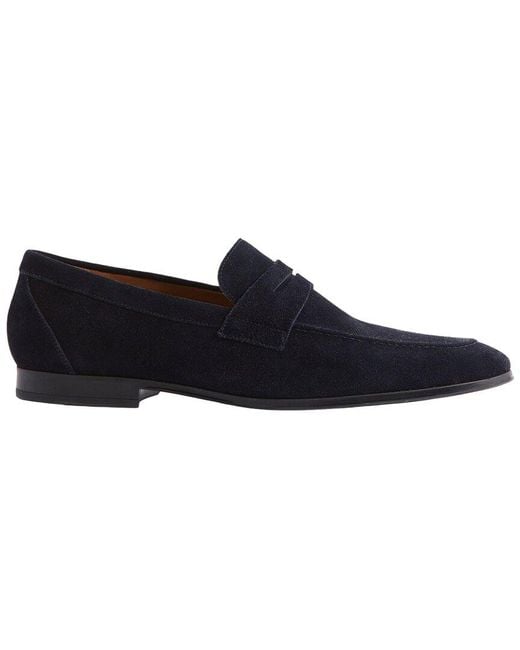 Reiss Black Bray Suede Loafer for men