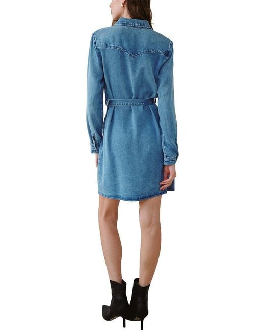 Bella Dahl Blue Belted Shirt Dress