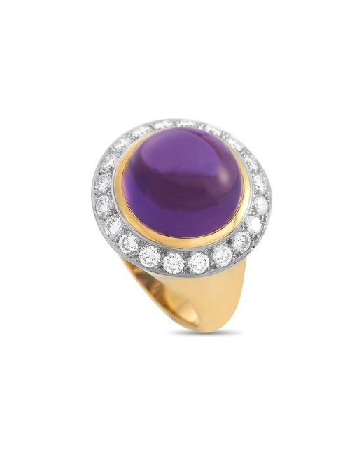 Tiffany & Co Purple 18K 1.50 Ct. Tw. Diamond & Amethyst Ring (Authentic Pre-Owned)