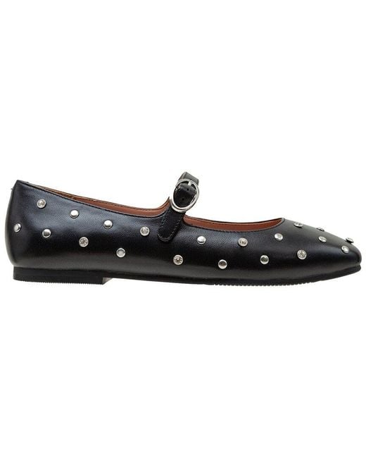 Linea Paolo Black Millie-L Leather Flat
