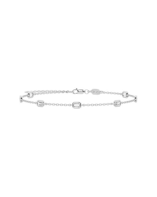 Lab Grown Diamonds White 14K 1.00 Ct. Tw. Lab-Grown Diamond Station Bracelet