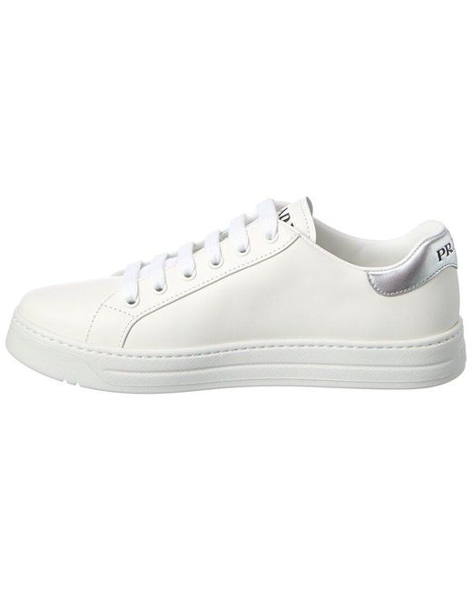 Prada White Leather Sneaker