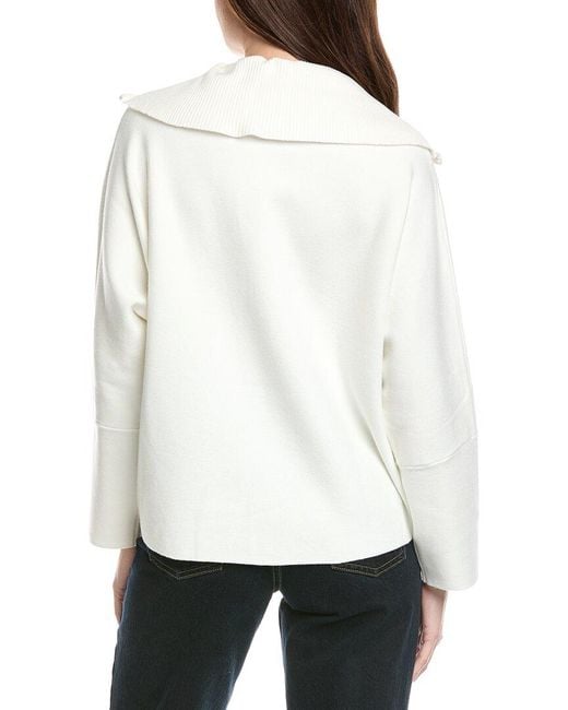 Joseph Ribkoff White 1/4-Zip Pullover
