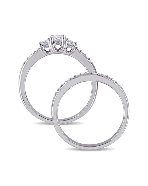 Rina Limor White 14k 0.49 Ct. Tw. Diamond Three-stone Ring