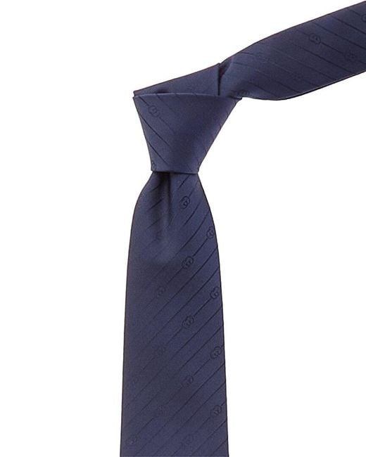 Gucci Blue Interlocking G Silk Jacquard Tie for men