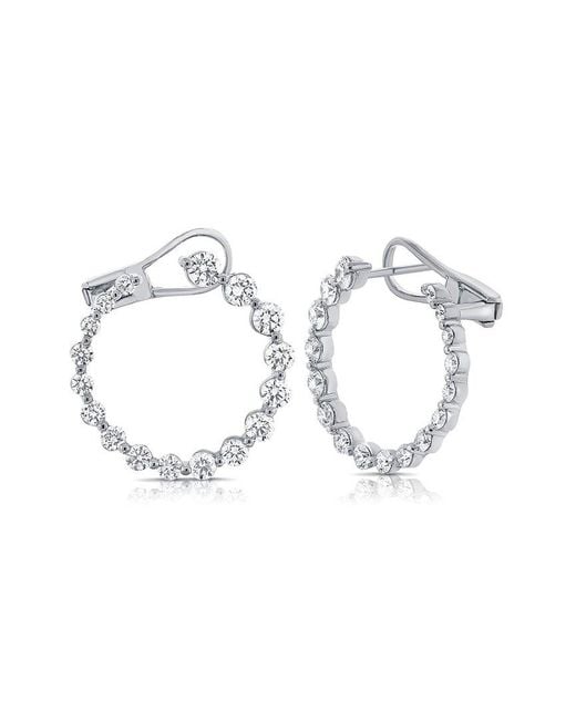 Sabrina Designs White 14k 2.40 Ct. Tw. Diamond Hoops