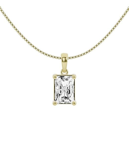 Lab Grown Diamonds Metallic 14K 2.00 Ct. Tw. Lab-Grown Diamond Solitaire Pendant Necklace