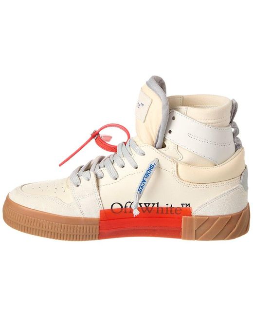 Off-White c/o Virgil Abloh Pink Off-whitetm Floating Arrow Leather & Suede High Top Sneaker for men