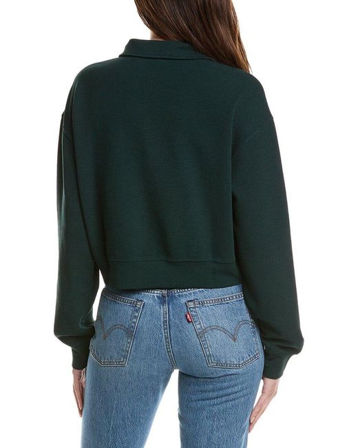 RVCA Green Waffle Jersey Top
