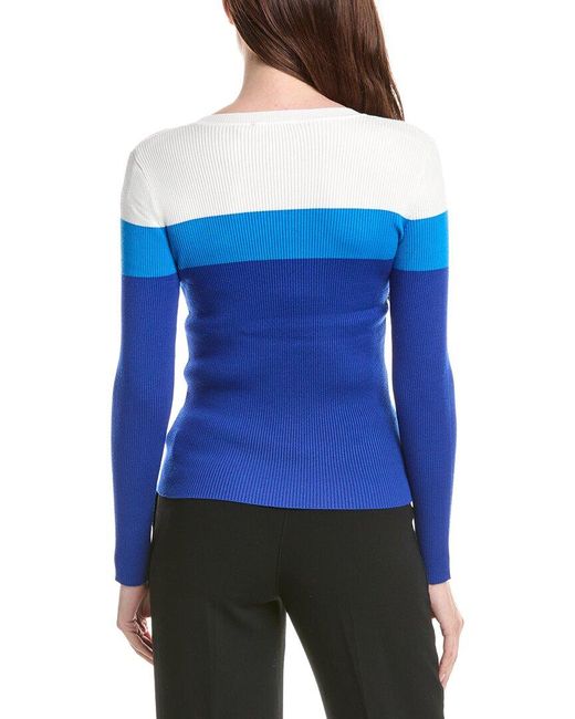 Tahari Blue Sabine Top