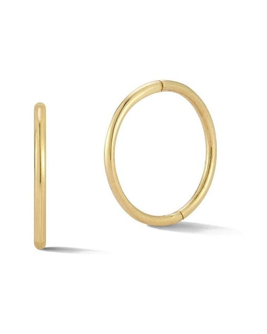 Ember Fine Jewelry Metallic 14K Large Huggie Hoop Earrings