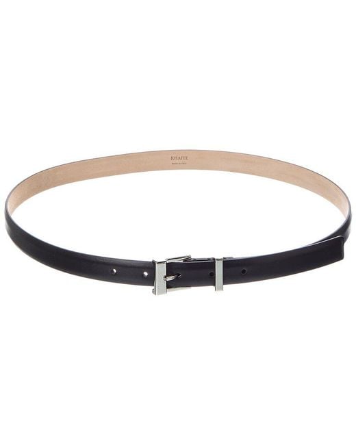 Khaite White Manhattan Leather Belt