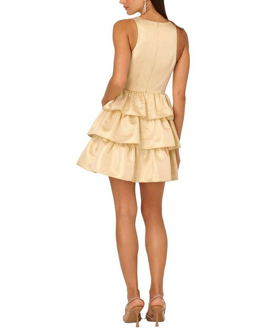 ADRIANNA EVE Natural Solid Mini Dress