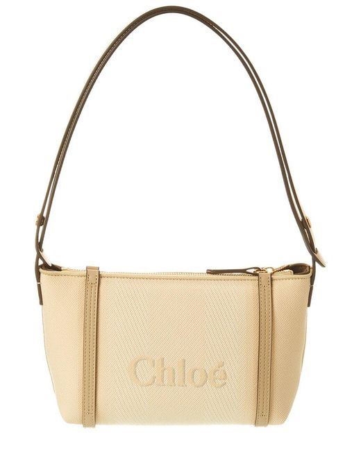 Chloé Natural Carry Canvas & Leather Shoulder Bag