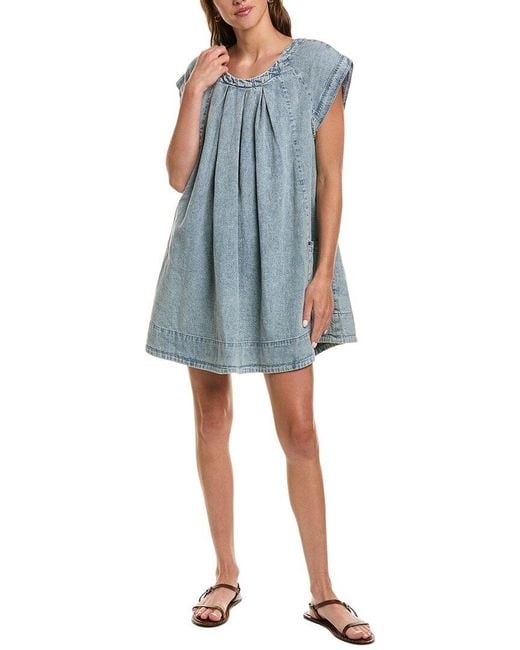 Free People Blue Marcel Mini Dress