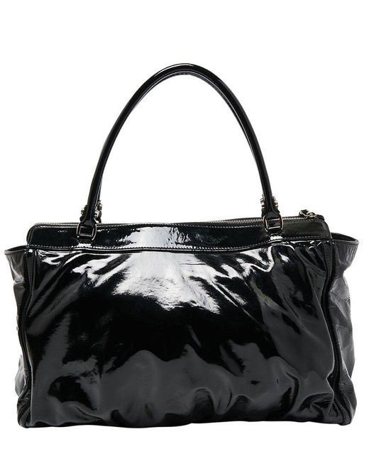Gucci Black Patent Leather D Ring Tote (Authentic Pre-Owned)