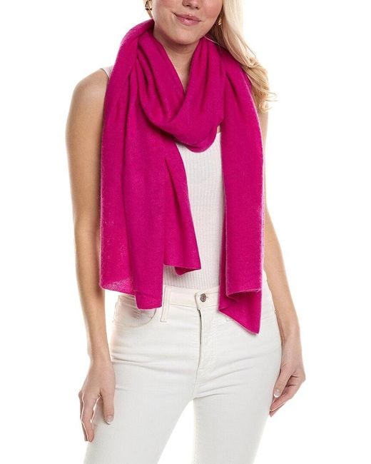 La Fiorentina Pink Cashmere & Wool-Blend Wrap