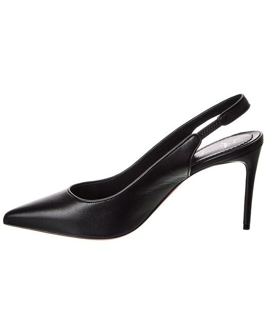 Christian Louboutin Black Sporty Kate 85 Leather Slingback Pump