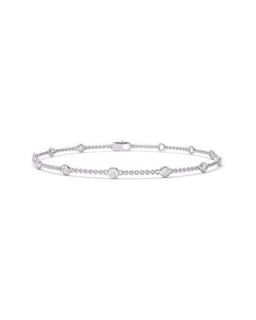 Lab Grown Diamonds White 14K 0.75 Ct. Tw. Lab-Grown Diamond Station Bracelet
