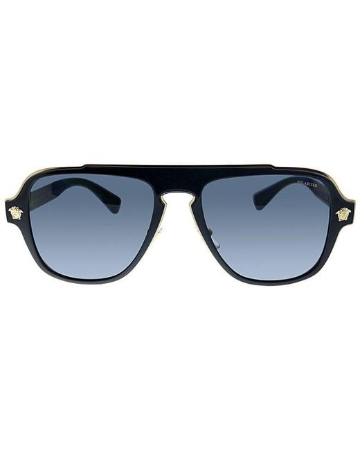 Versace Blue 2199 100281 56Mm Polarized Sunglasses