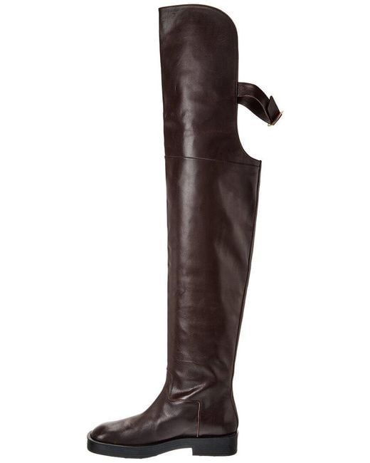 Tod's Brown Tods Croc-Embossed Leather Boot