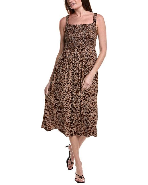 Saltwater Luxe Brown Smocked Tank Dress